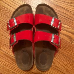 Arizona Birkenstock Patent Cherry -38 Narrow